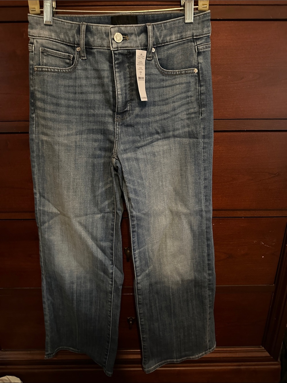WHBM Wide Leg Crop High Rise Everyday Soft Jeans NWT